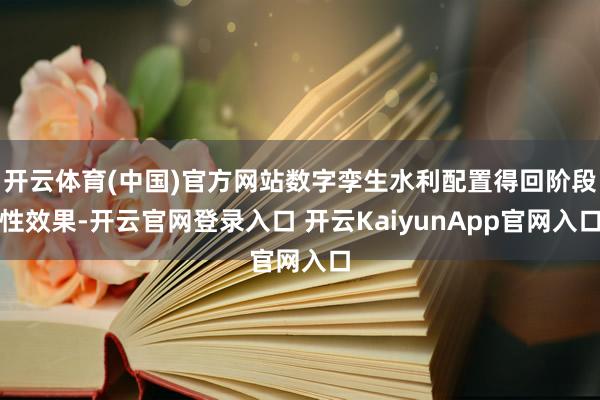 开云体育(中国)官方网站数字孪生水利配置得回阶段性效果-开云官网登录入口 开云KaiyunApp官网入口