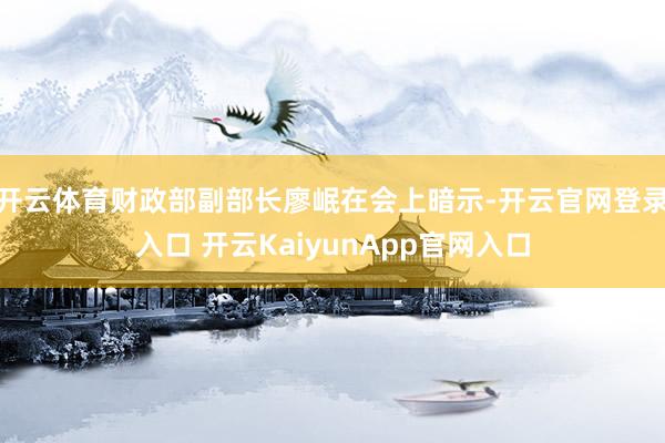 开云体育财政部副部长廖岷在会上暗示-开云官网登录入口 开云KaiyunApp官网入口