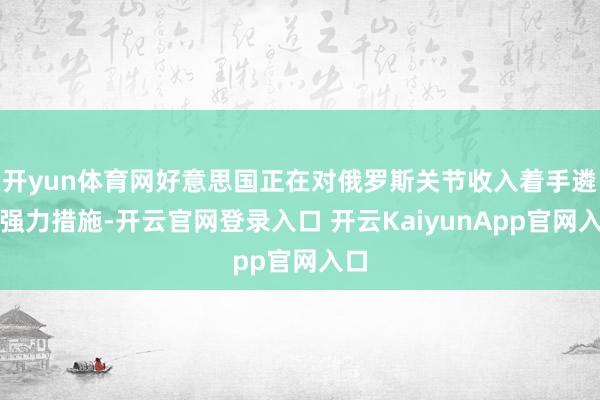 开yun体育网好意思国正在对俄罗斯关节收入着手遴荐强力措施-开云官网登录入口 开云KaiyunApp官网入口