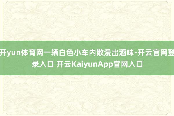 开yun体育网一辆白色小车内散漫出酒味-开云官网登录入口 开云KaiyunApp官网入口