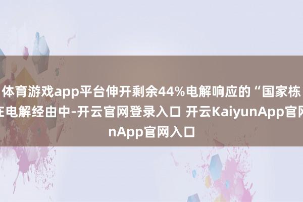 体育游戏app平台伸开剩余44%电解响应的“国家栋梁”在电解经由中-开云官网登录入口 开云KaiyunApp官网入口